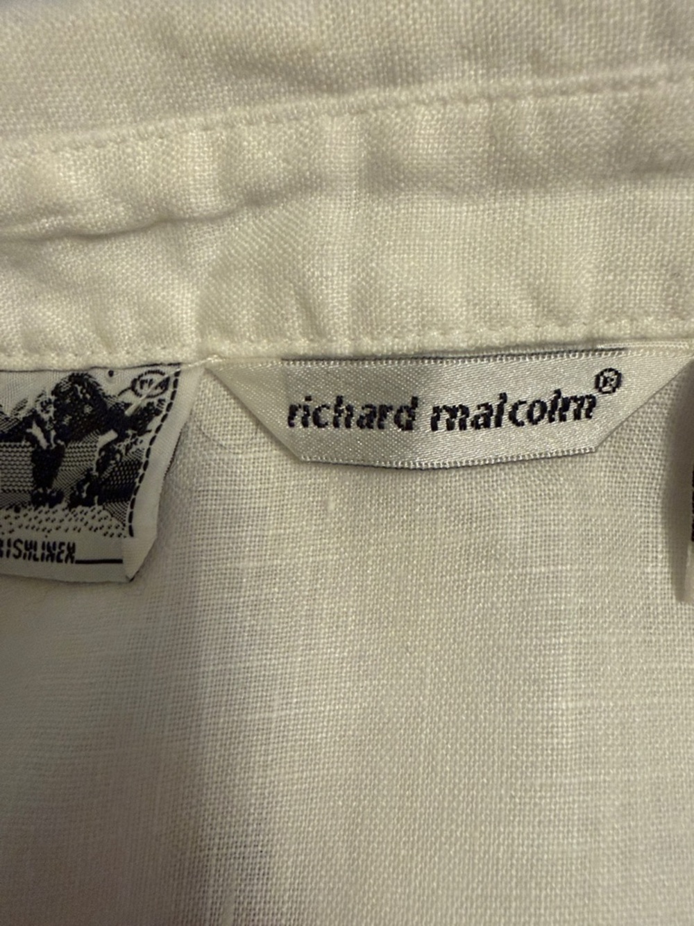 Richard Malcolm Irish Linen Ladybug Embroidered Button Top White Size L - Picture 4 of 8